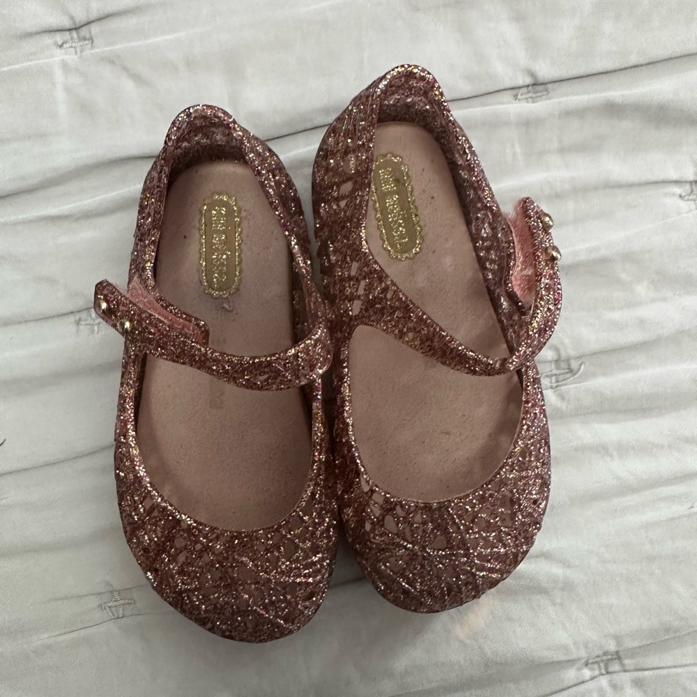 Mini Melissa Sparkling Pink Dress Shoes